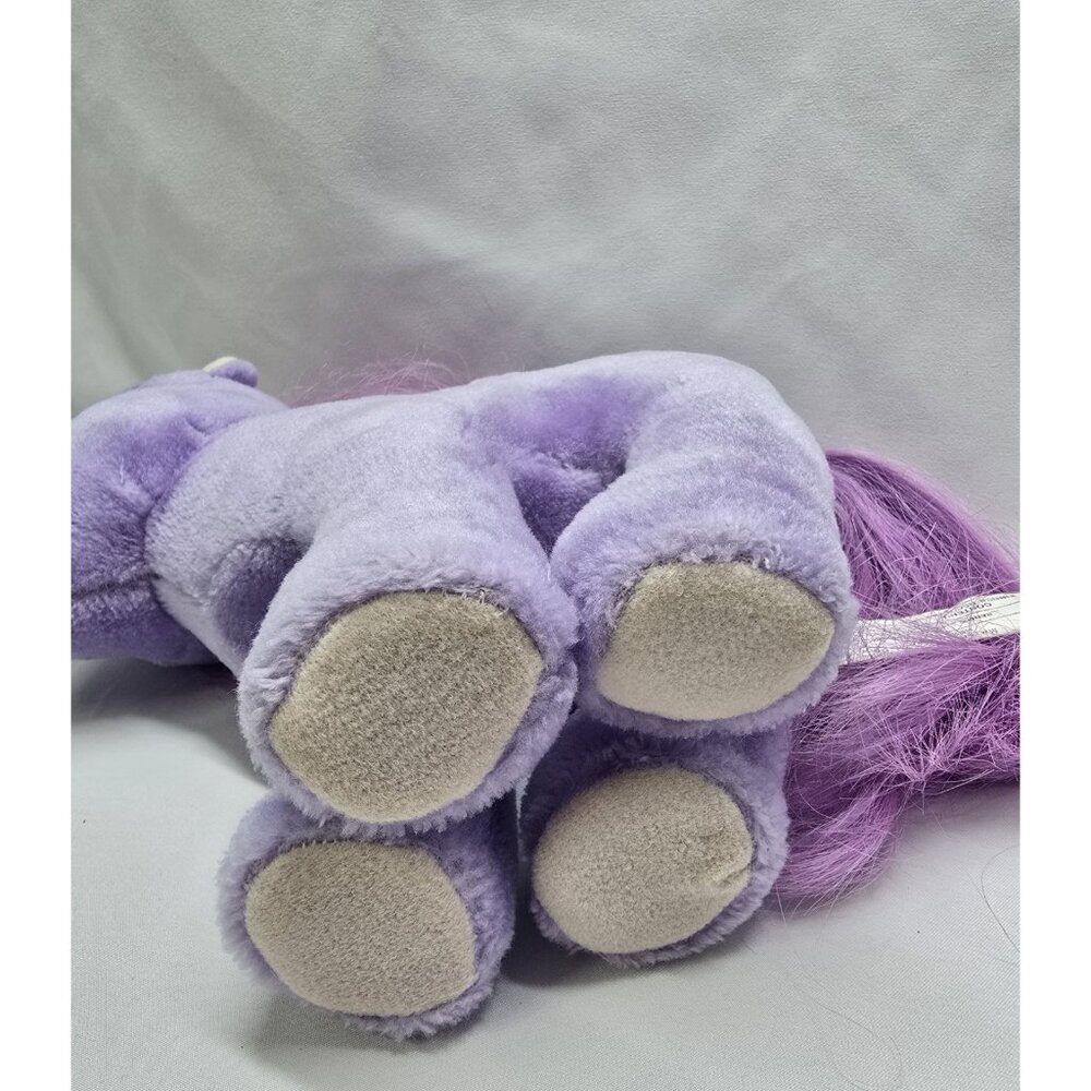 VTG 1983 Hasbro Softies, My Little Pony Blossom Purple Plush Pony Stuffed Toy - Picture 7 of 15